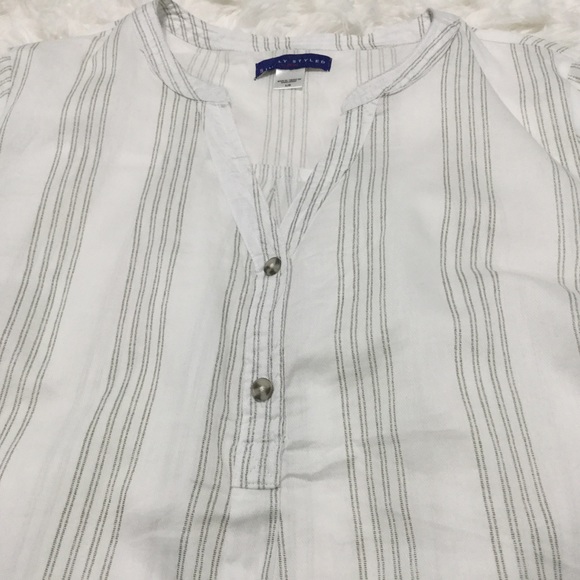 Simply Styled - Cloud Dancer Striped Blouse - Picture 6 of 8